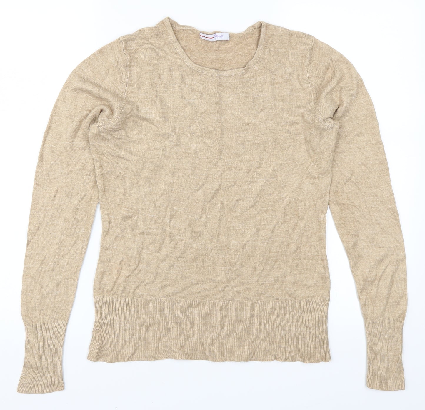 Papaya Womens Beige   Pullover Jumper Size 12