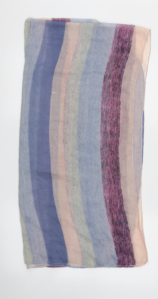 Front view of Preworn women’s multicoloured striped scarf