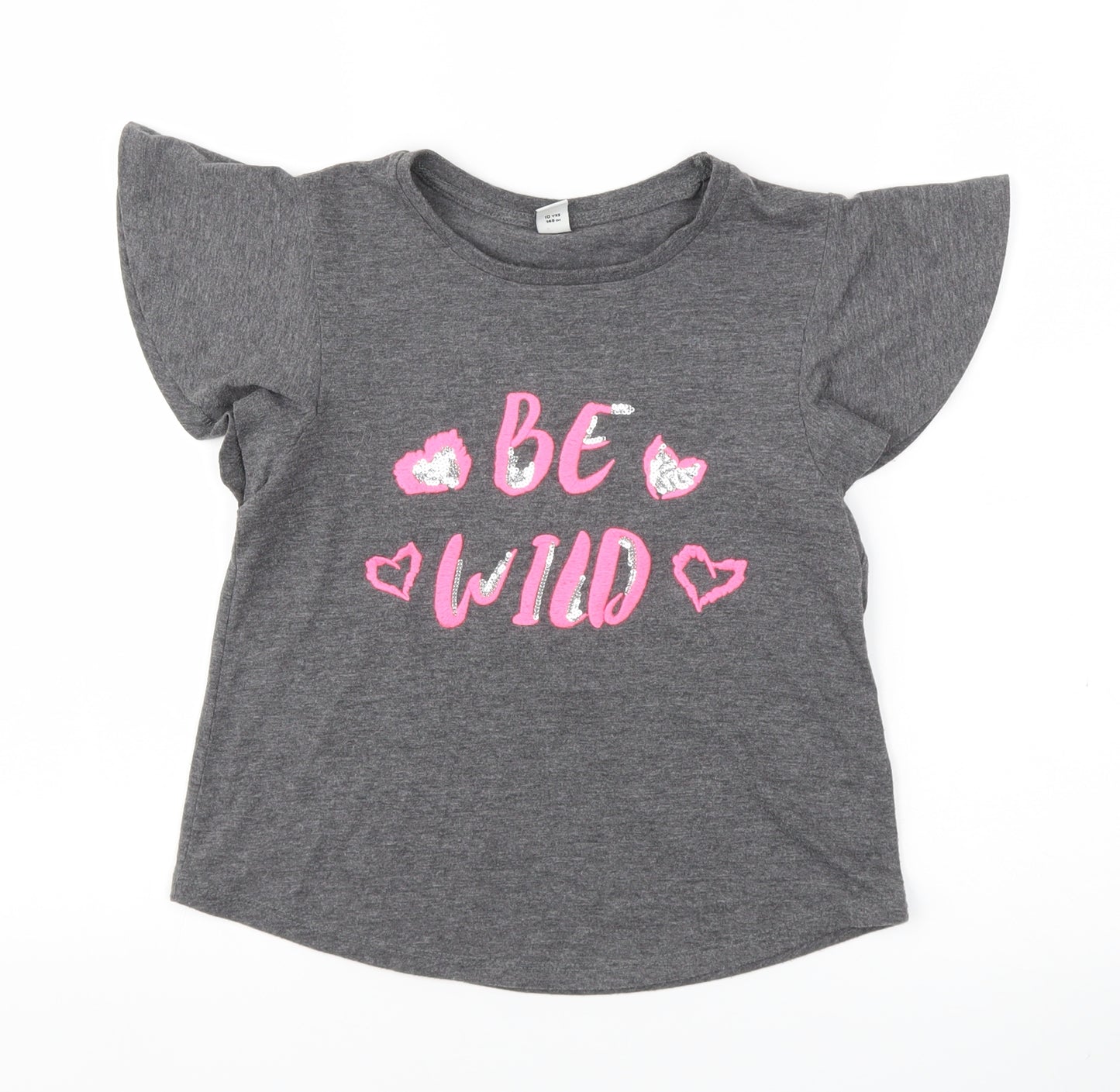 TU Girls Grey   Basic T-Shirt Size 10 Years