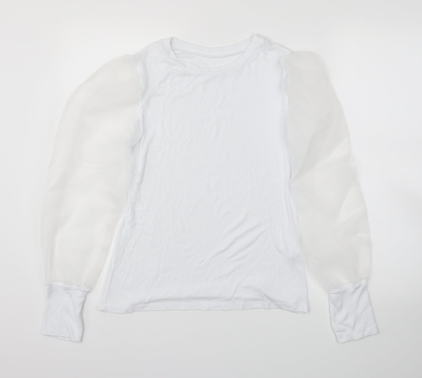 Preworn Womens White   Basic T-Shirt Size L