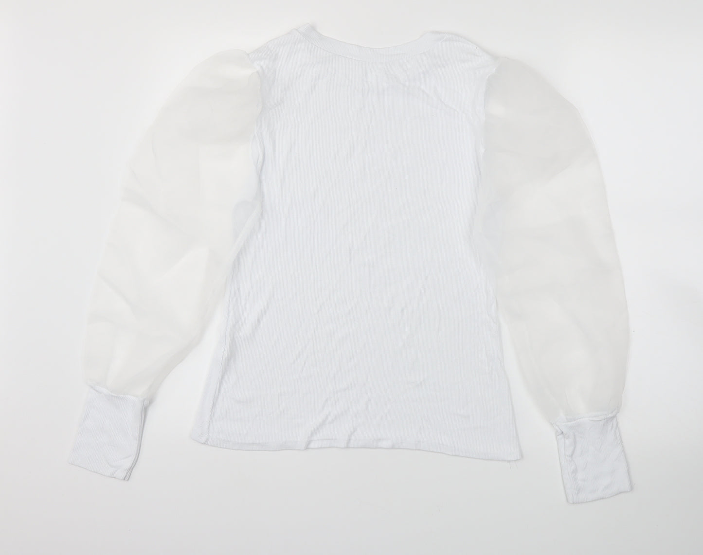 Preworn Womens White   Basic T-Shirt Size L
