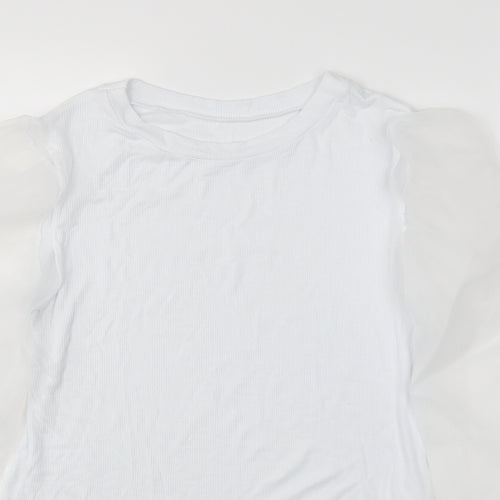 Preworn Womens White   Basic T-Shirt Size L