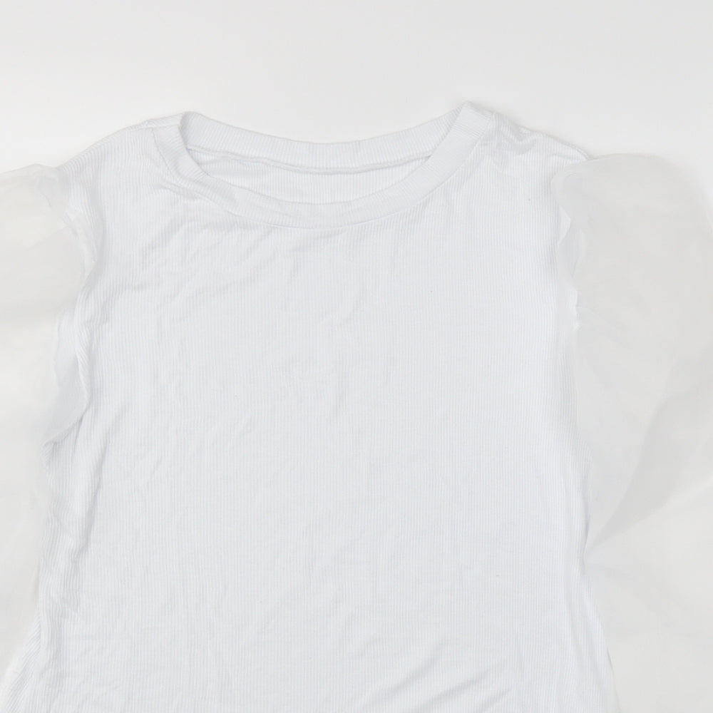 Preworn Womens White   Basic T-Shirt Size L