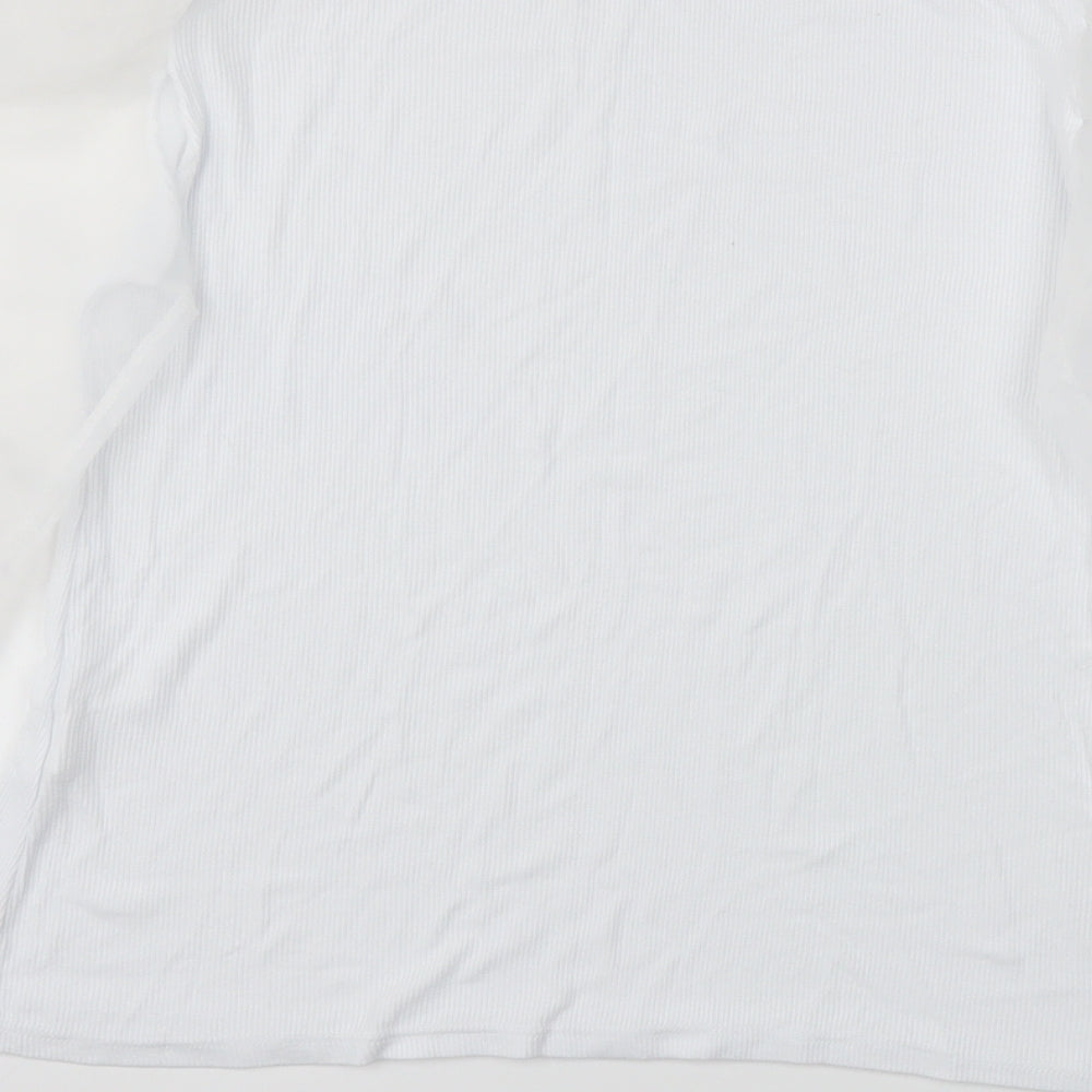 Preworn Womens White   Basic T-Shirt Size L