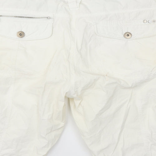New Look Womens White   Chino Shorts Size 18