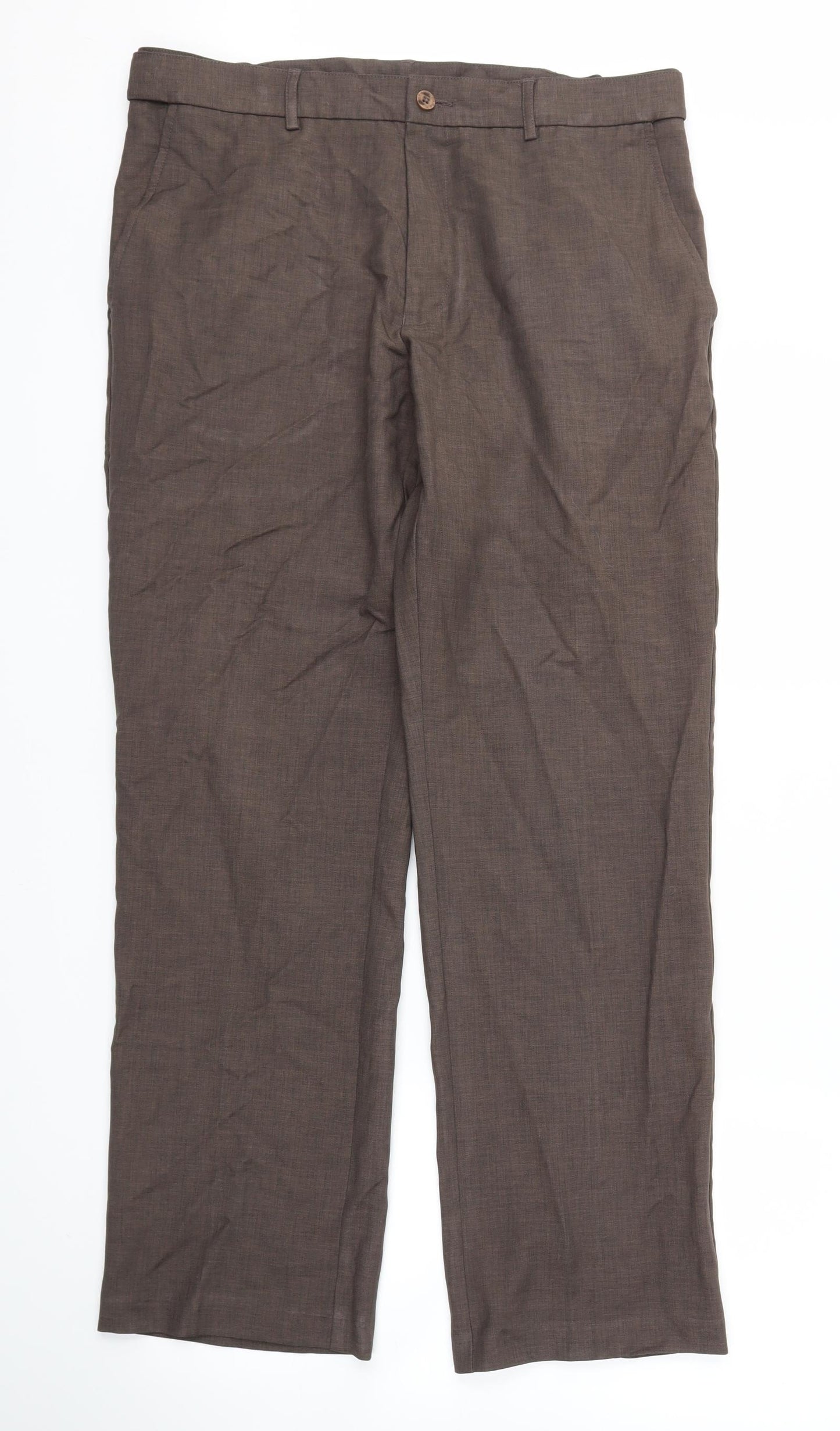 Farah Mens Brown   Trousers  Size 34 in L31 in