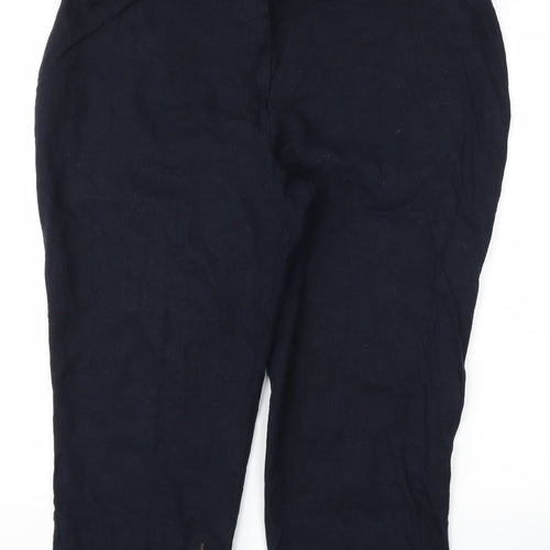 m&s Womens Blue   Capri Trousers Size 18 L20 in