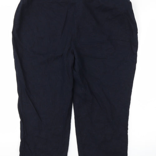 m&s Womens Blue   Capri Trousers Size 18 L20 in