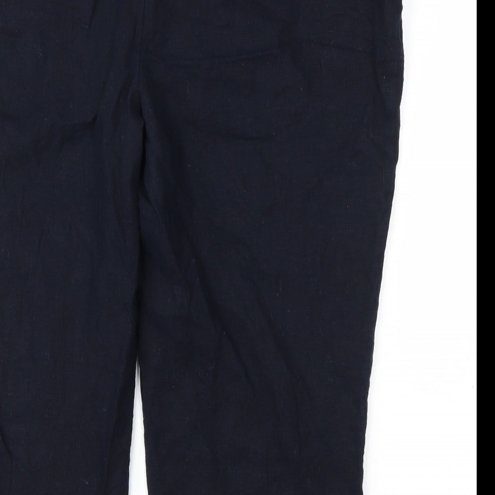 m&s Womens Blue   Capri Trousers Size 18 L20 in