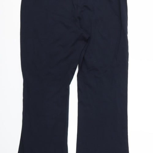 m&s Womens Blue   Trousers  Size 18 L27 in - stretch waistband