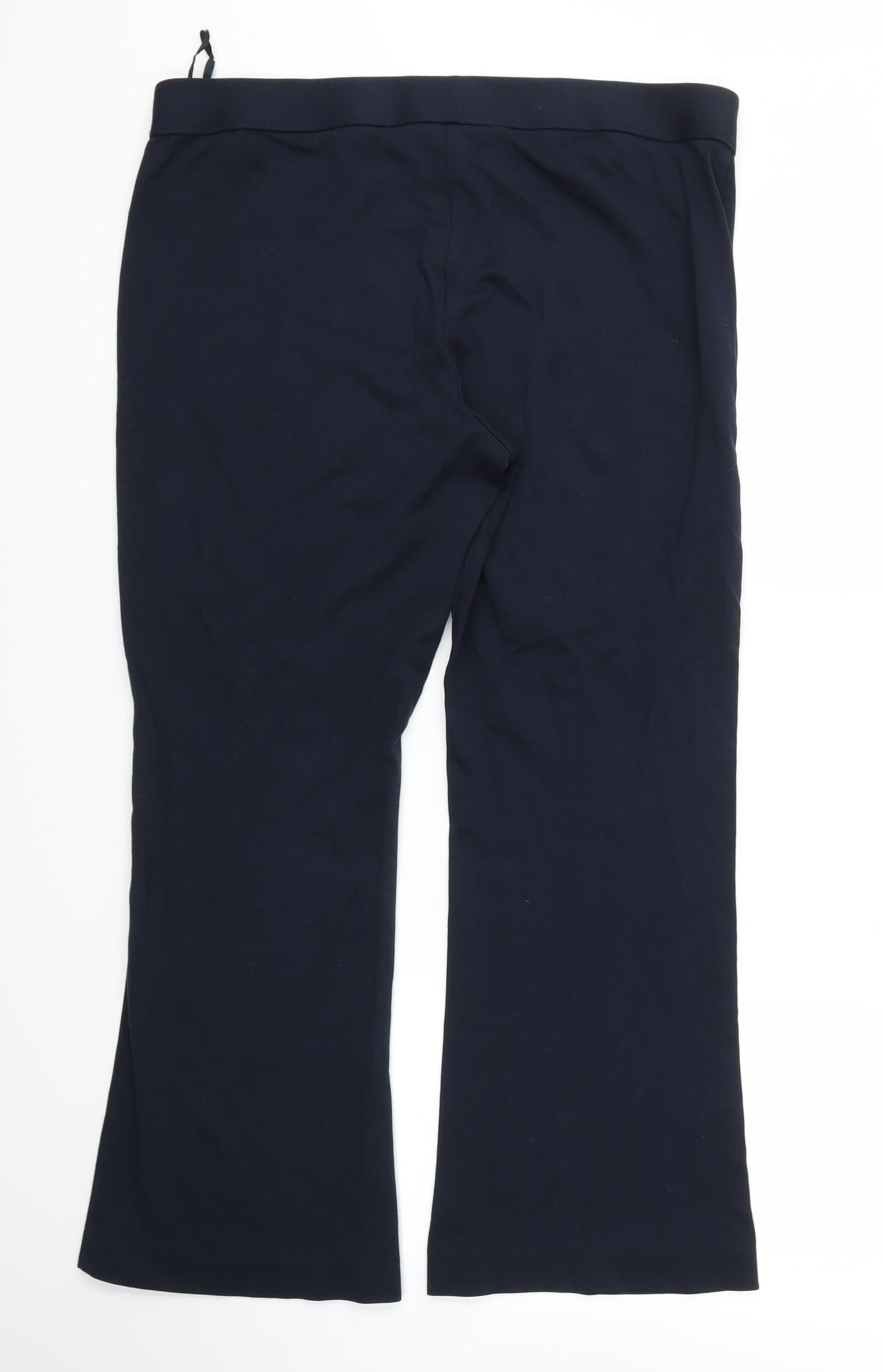 m&s Womens Blue   Trousers  Size 18 L27 in - stretch waistband