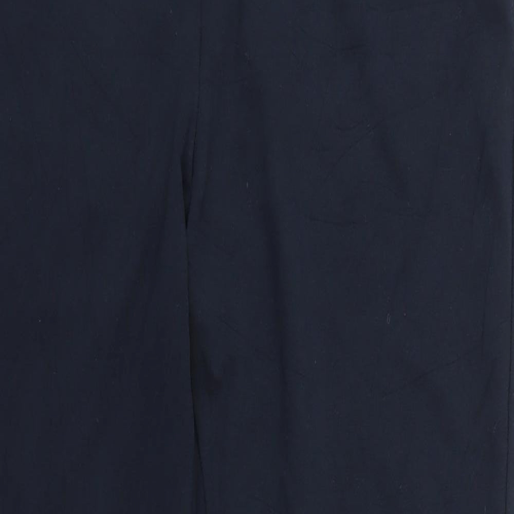m&s Womens Blue   Trousers  Size 18 L27 in - stretch waistband