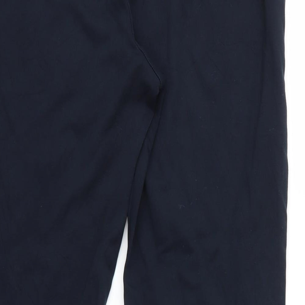 m&s Womens Blue   Trousers  Size 18 L27 in - stretch waistband