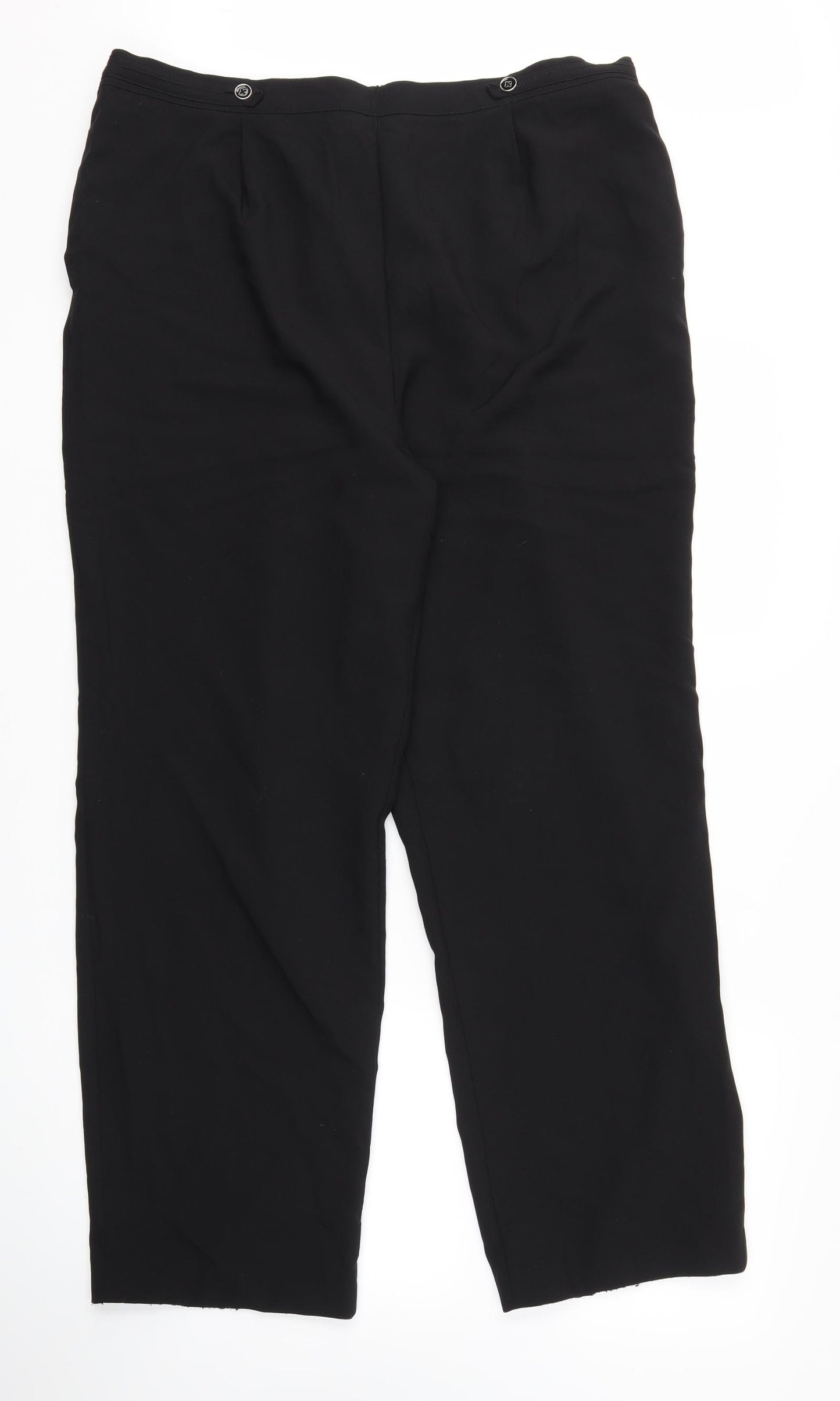 BHS Womens Black   Trousers  Size 20 L29 in - stretch waistband