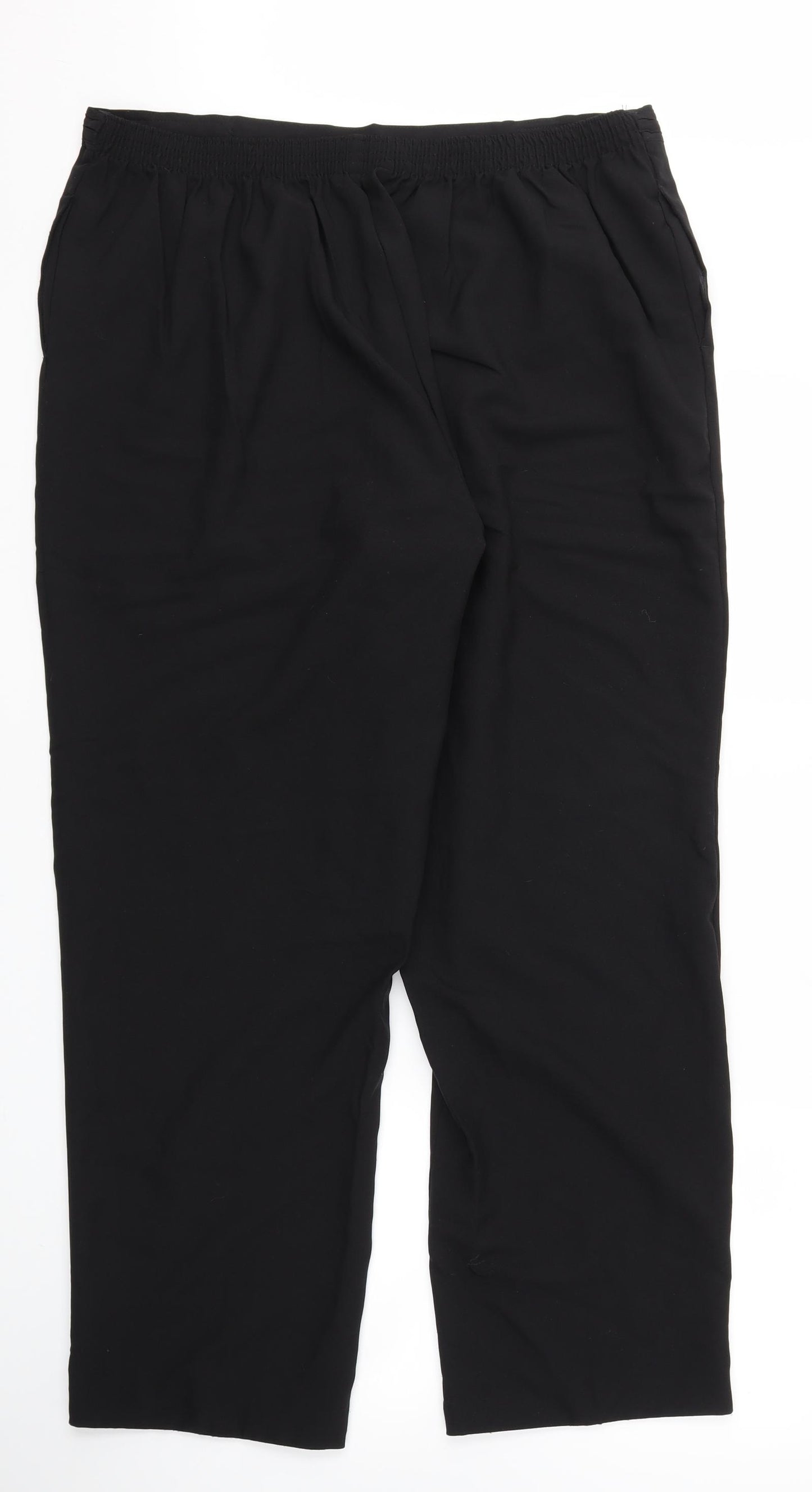 BHS Womens Black   Trousers  Size 20 L29 in - stretch waistband