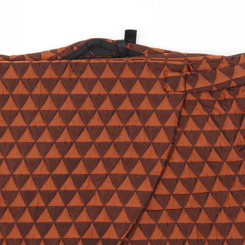 Topshop Womens Brown Argyle/Diamond  A-Line Skirt Size 12