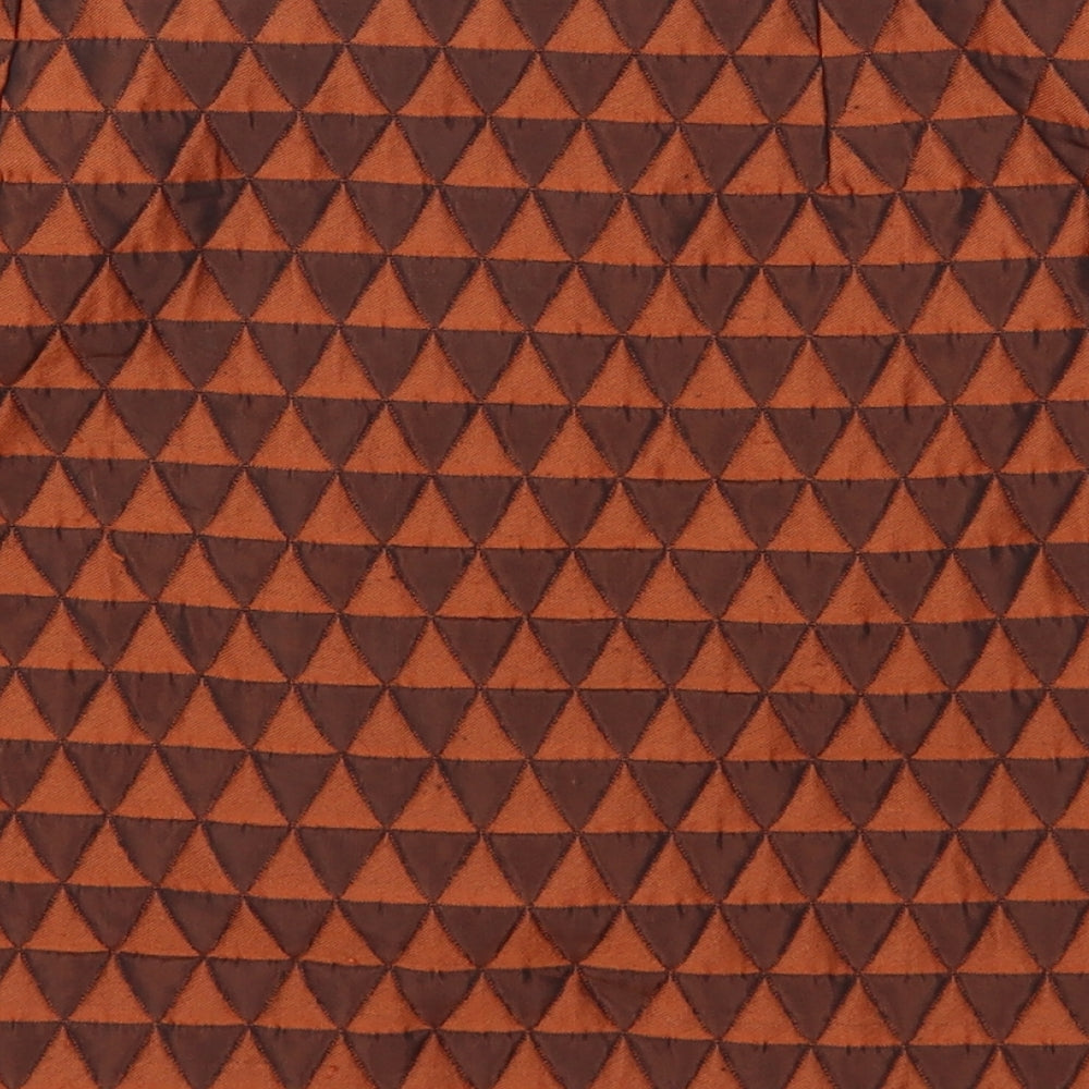 Topshop Womens Brown Argyle/Diamond  A-Line Skirt Size 12