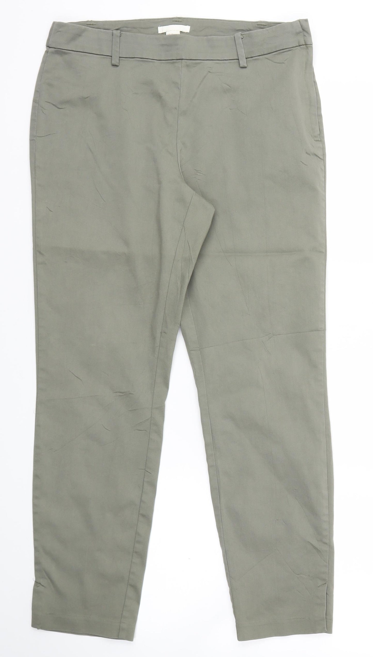 H&M Womens Green   Trousers  Size 10 L26 in