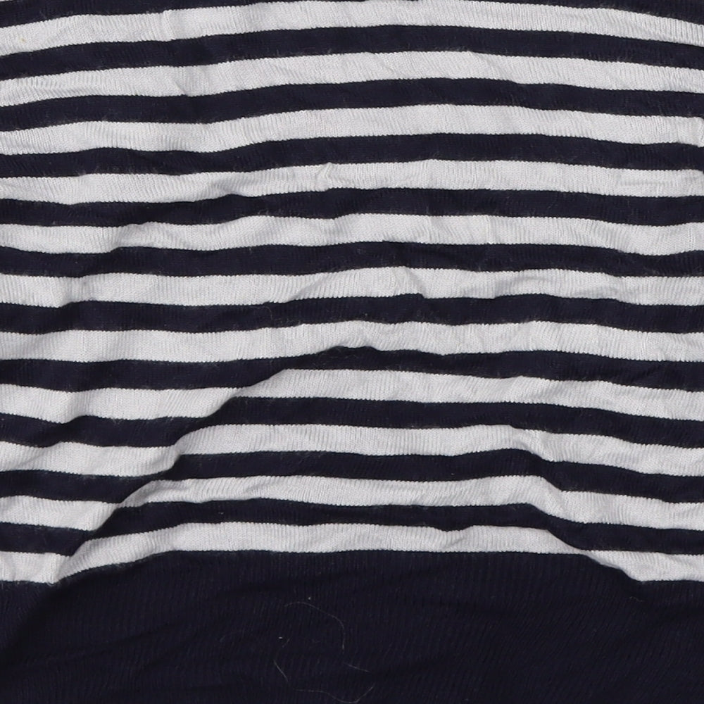 F&F Womens Blue Striped  Cardigan Jumper Size 12