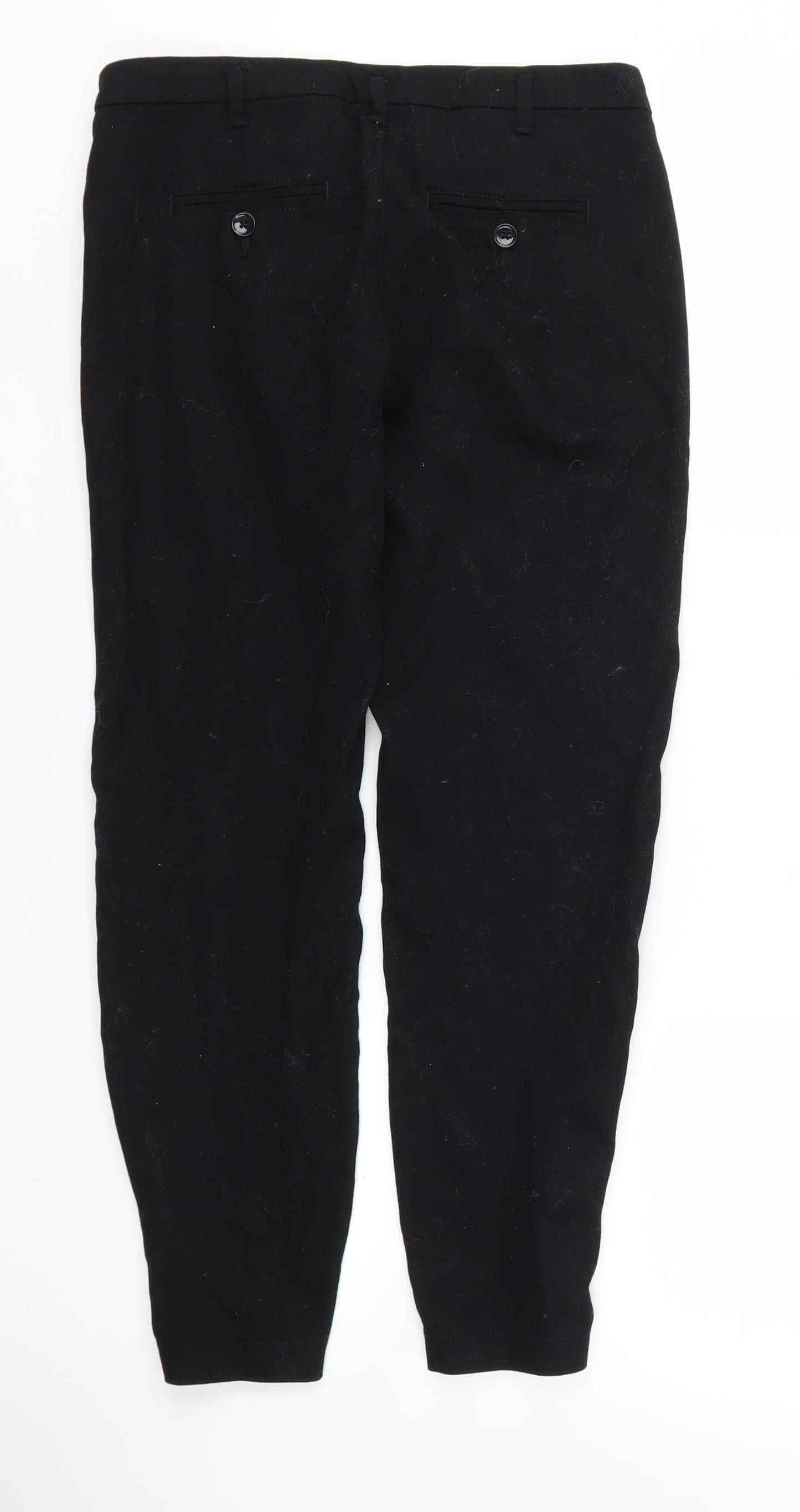 Sisley Womens Black   Trousers  Size 8 L25 in
