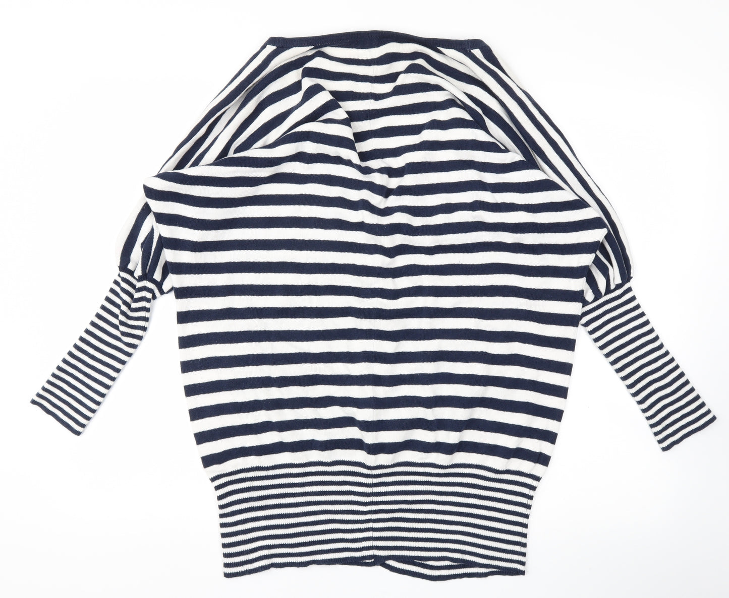 DUNNES  Womens Blue Striped  Cardigan Jumper Size 14