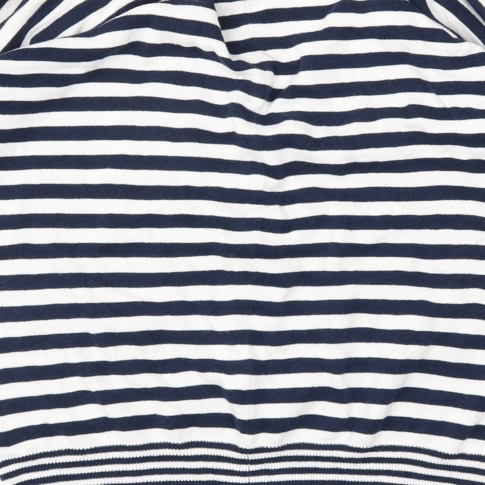 DUNNES  Womens Blue Striped  Cardigan Jumper Size 14