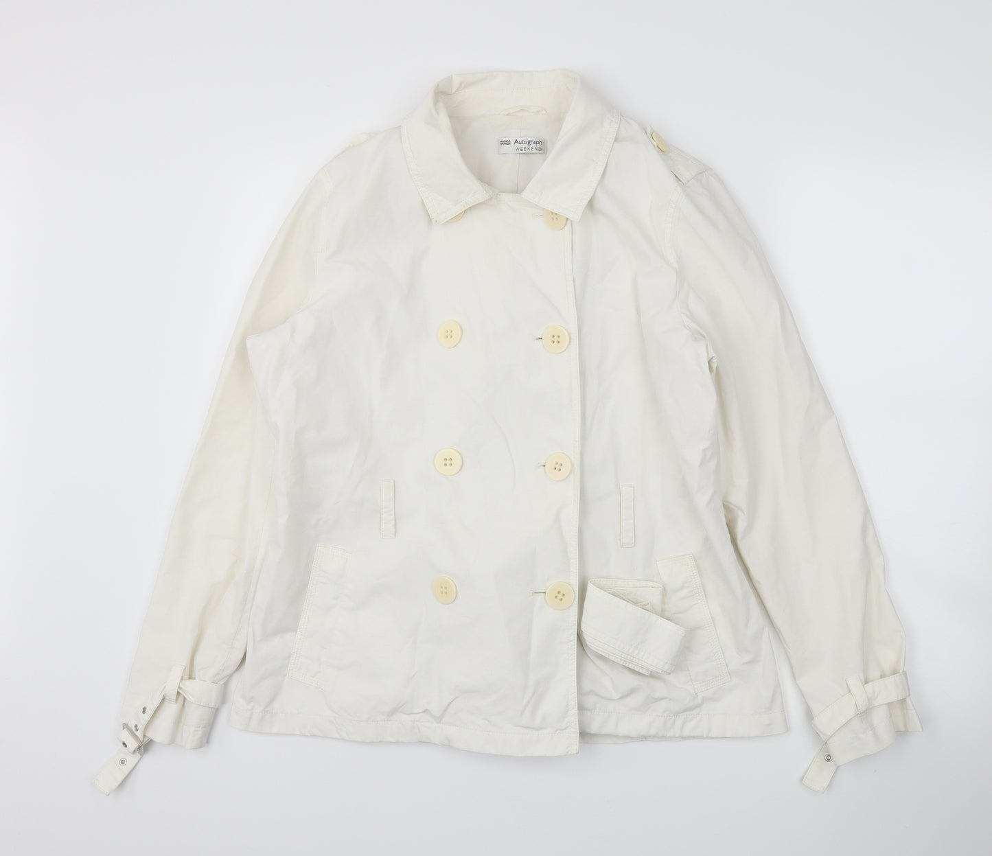 M&S Womens Ivory   Jacket Coat Size 14
