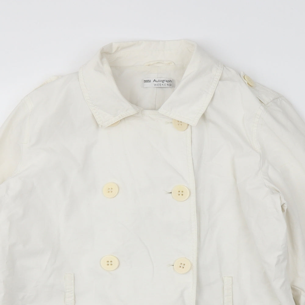 M&S Womens Ivory   Jacket Coat Size 14