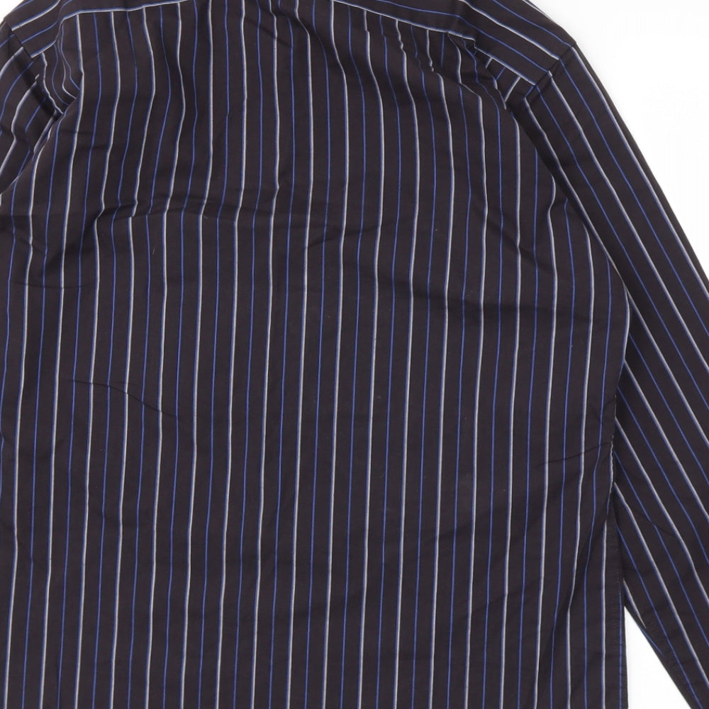 Ben Sherman Mens Black Striped   T-Shirt Size S