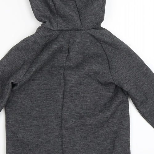 DECATHLON Boys Grey   Full Zip Hoodie Size 5 Years
