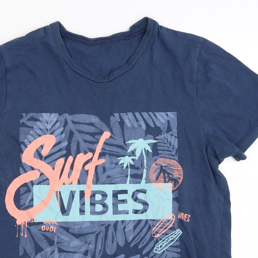 George Boys Blue   Basic T-Shirt Size 12-13 Years  - surf