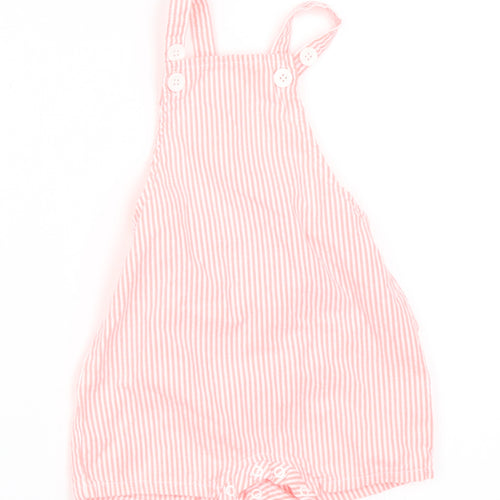 NEXT Girls Orange Striped  Romper One-Piece Size 6-9 Months