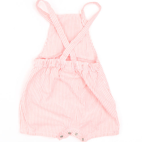 NEXT Girls Orange Striped  Romper One-Piece Size 6-9 Months