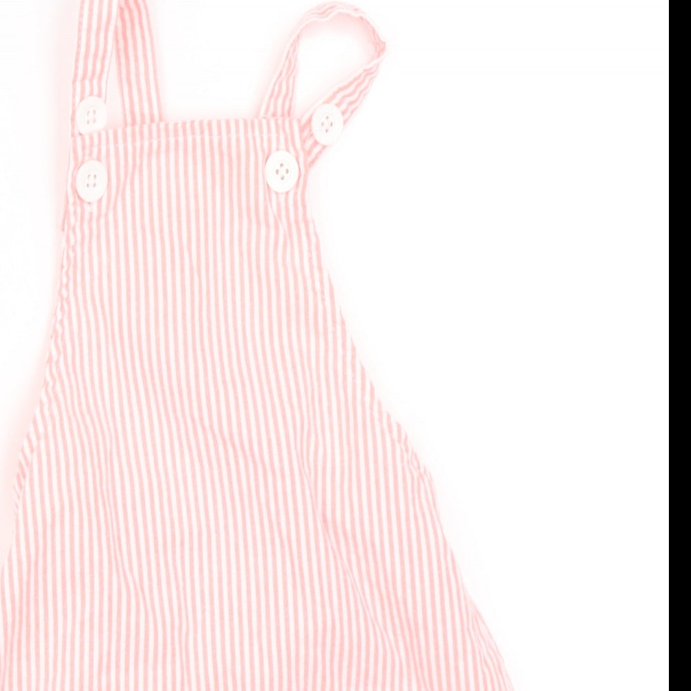 NEXT Girls Orange Striped  Romper One-Piece Size 6-9 Months