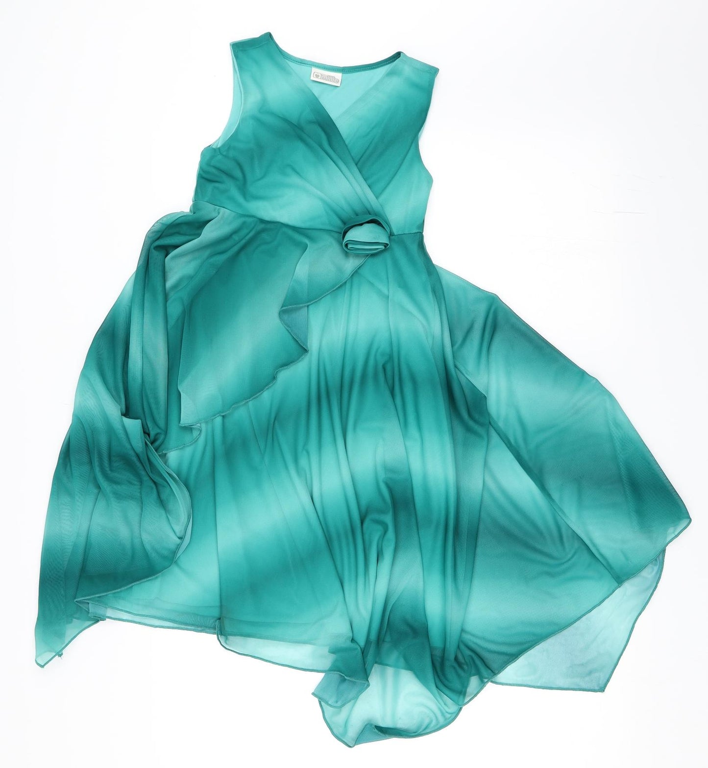 Sweet Millie Girls Green   Skater Dress  Size 10 Years