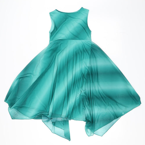 Sweet Millie Girls Green   Skater Dress  Size 10 Years