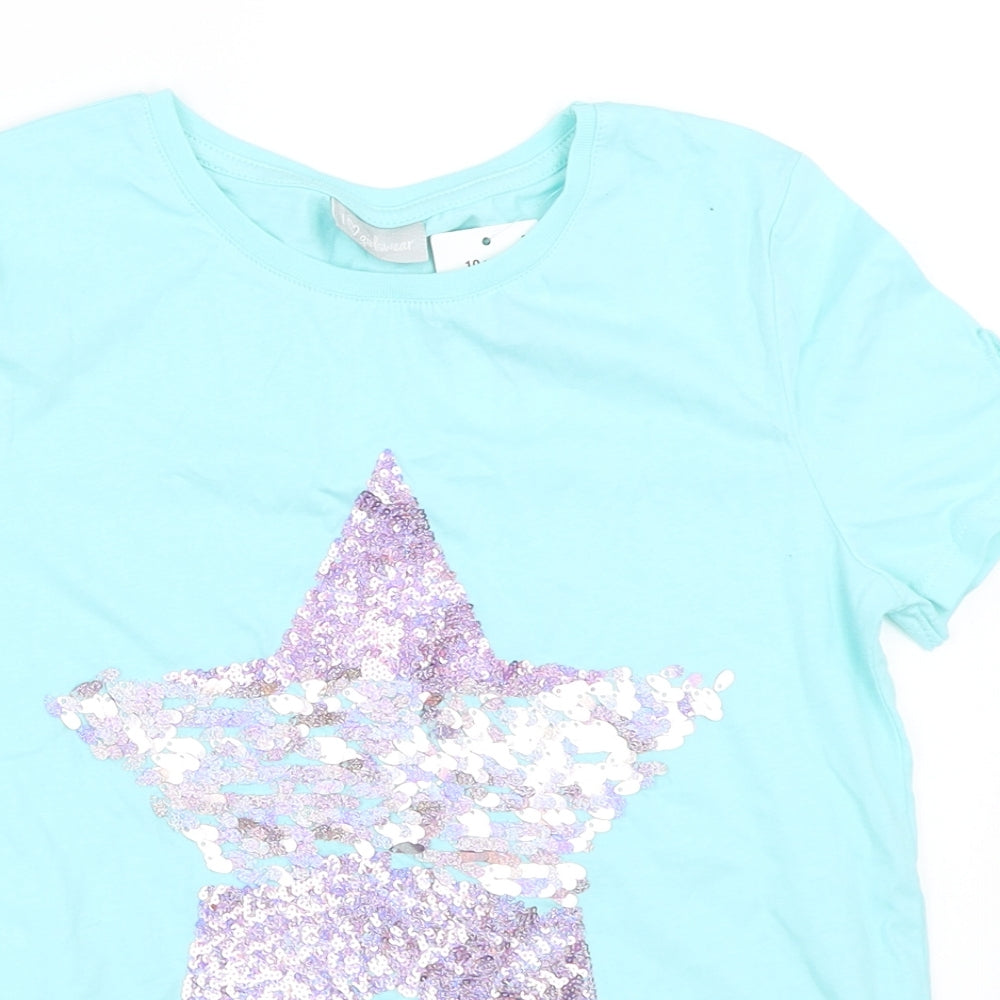 Matalan Girls Blue   Basic T-Shirt Size 10 Years