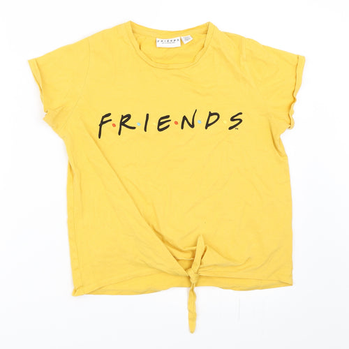 Primark Girls Yellow   Basic T-Shirt Size 13-14 Years  - Friends