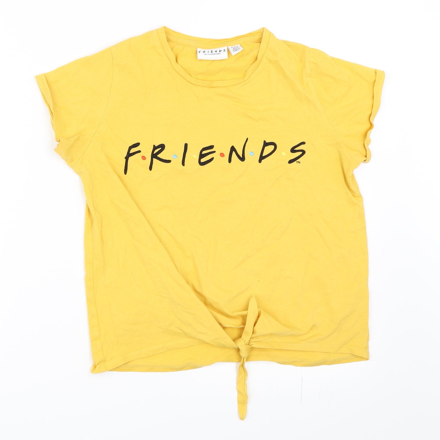Primark Girls Yellow   Basic T-Shirt Size 13-14 Years  - Friends