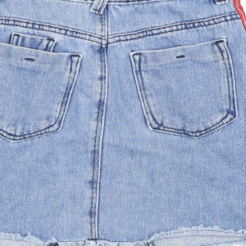 Marks and Spencer Girls Blue  Denim Mini Skirt Size 5-6 Years