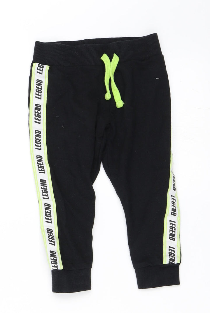 Studio Boys Black   Jogger Trousers Size 2 Years