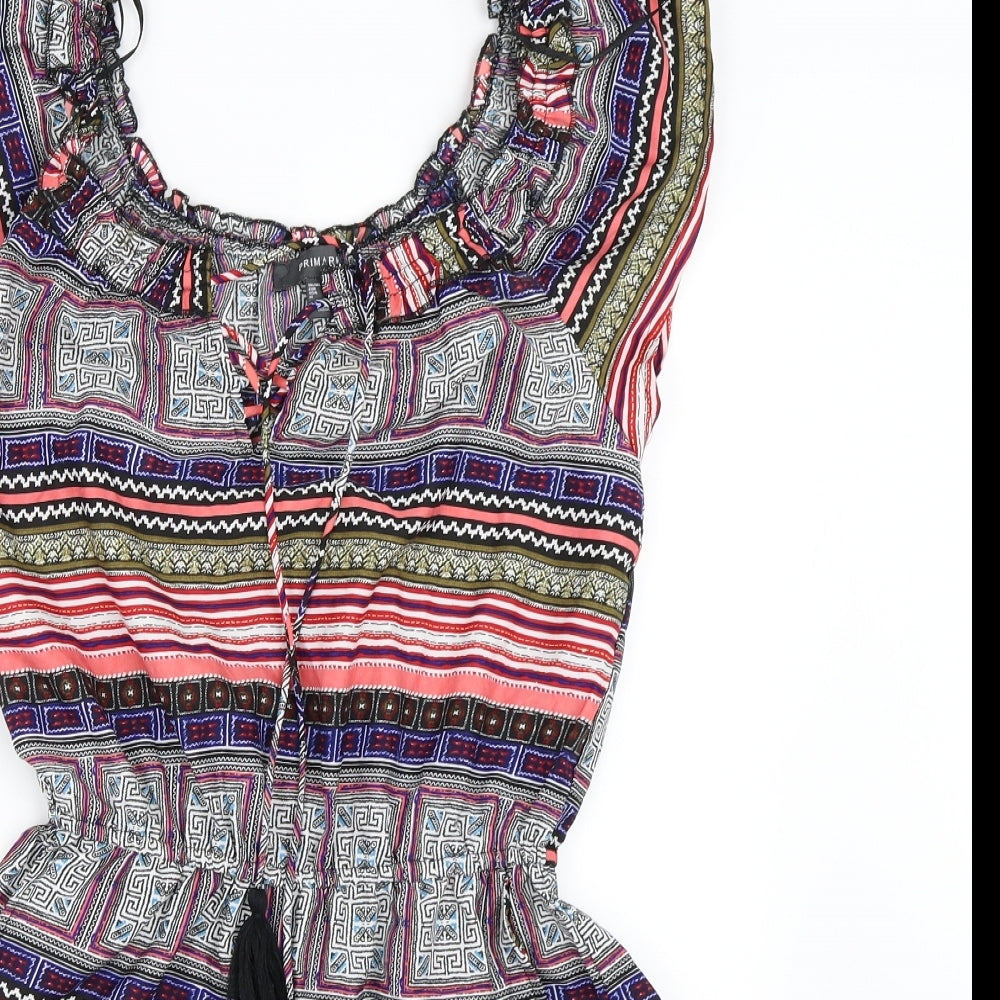 Atmosphere Womens Blue Geometric  Playsuit One-Piece Size 8