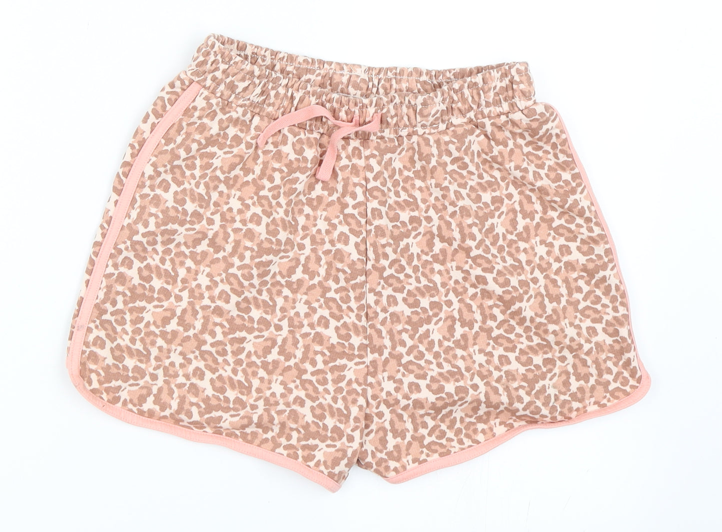 George Girls Beige Animal Print  Hot Pants Shorts Size 12-13 Years