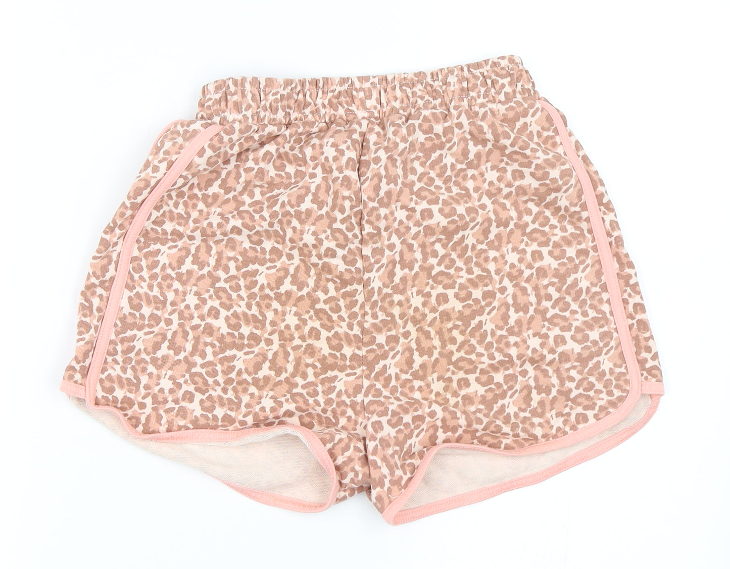 George Girls Beige Animal Print  Hot Pants Shorts Size 12-13 Years