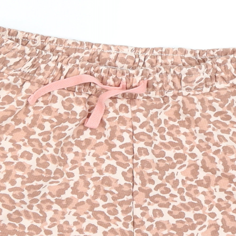 George Girls Beige Animal Print  Hot Pants Shorts Size 12-13 Years
