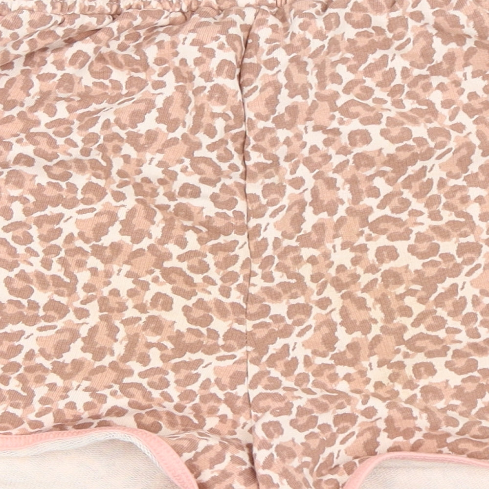 George Girls Beige Animal Print  Hot Pants Shorts Size 12-13 Years