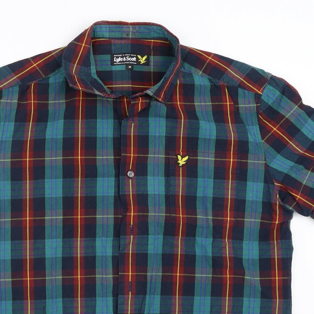 Lyle & Scott Mens Blue Check   Button-Up Size M
