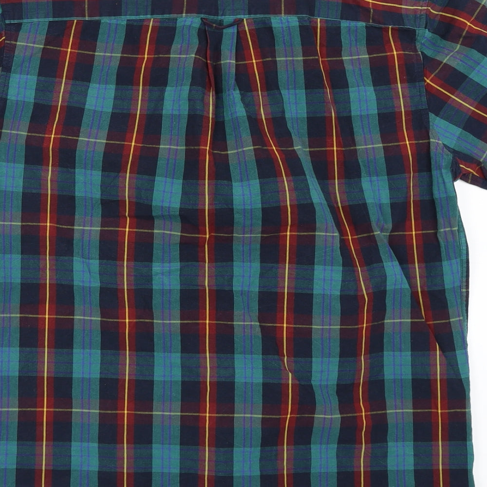 Lyle & Scott Mens Blue Check   Button-Up Size M