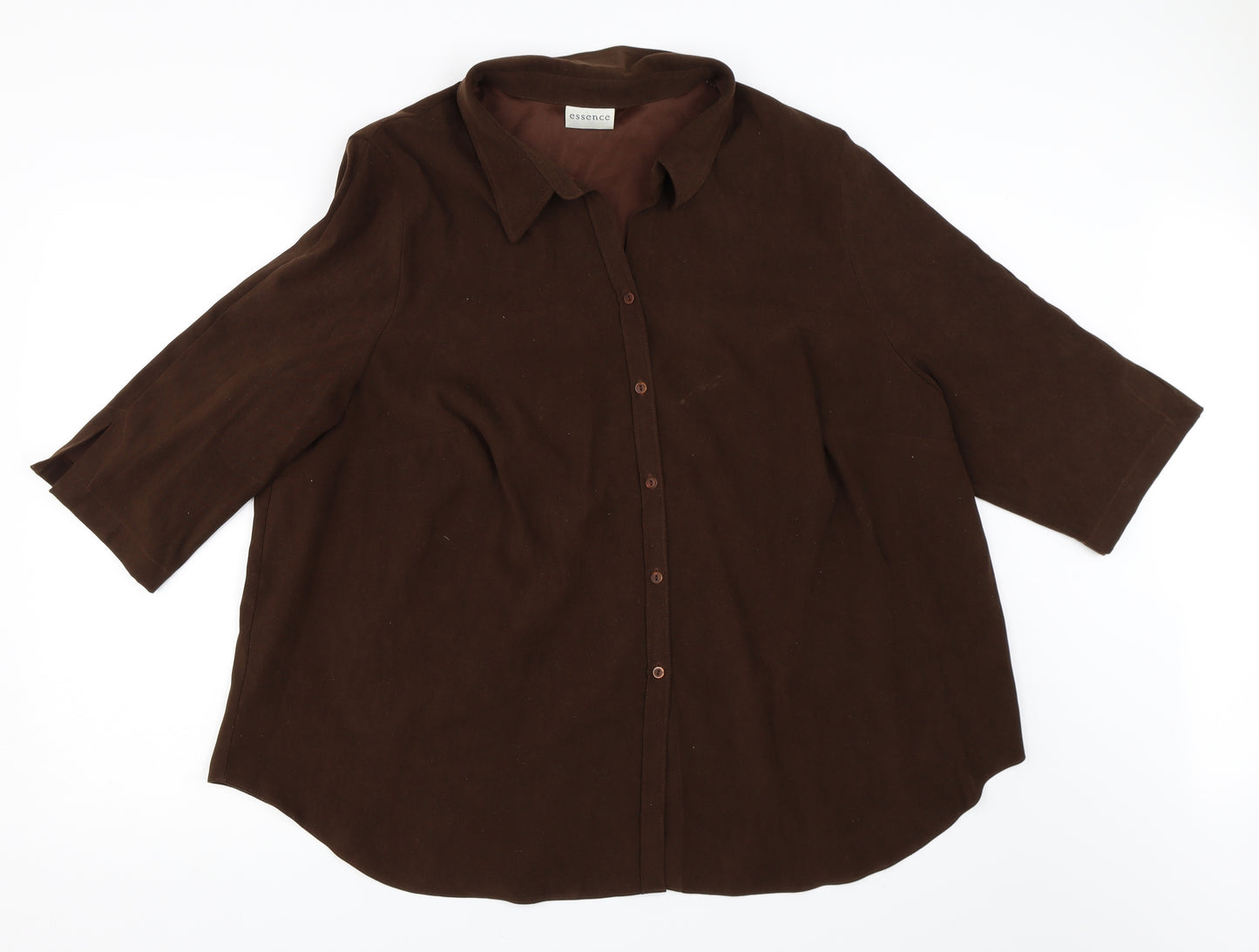 essence Womens Brown   Basic Button-Up Size 30
