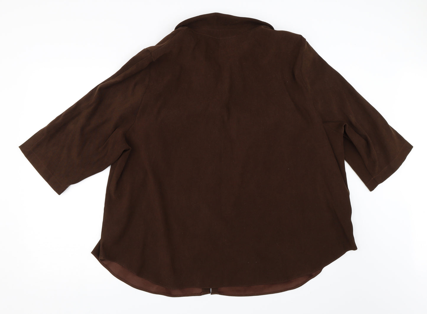 essence Womens Brown   Basic Button-Up Size 30